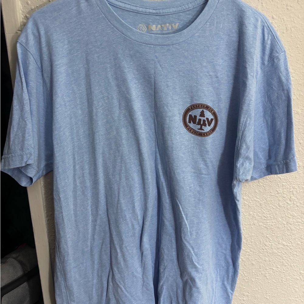 Native Sky Blue Men's Short Sleeve Tee Size Large